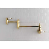 Kingston Brass KS3102PL Restoration Pot Filler, Polished Brass, 20 x 2.63 x 8