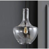 JONATHAN Y JYL6401B Watts 13.25" Glass/Metal LED Pendant Farmhouse Contempora...