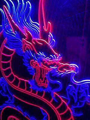 Chinese Dragon Neon Sign Size 16x24 inches Large Neon Light Sign for Home Bed...