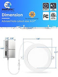 12 Pack 6 Inch 5CCT Ultra-Thin LED Recessed Ceiling Light with Junction Box, ...