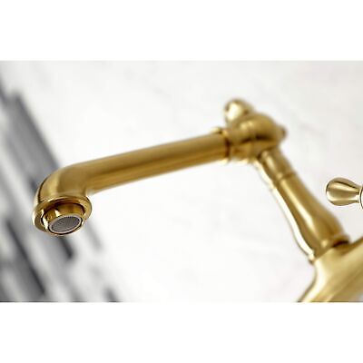 Kingston Brass KS7247AX English Country Bathroom Faucet, Brushed Brass, 10.31...