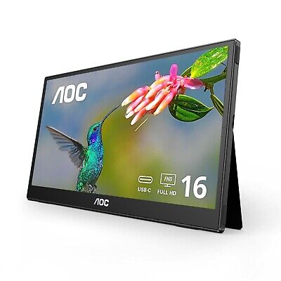 AOC 16T3EA 16'' Class USB-C Ultra-Slim Portable Monitor with IPS Panel, Full ...