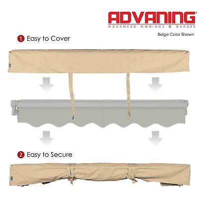 ADVANING AC1800-P861T Protective Cover for 18' Wide Retractable Awnings, Heav...