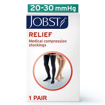 JOBST Relief Thigh High with Silicone Dot Top Band, 20-30 mmHg Compression St...