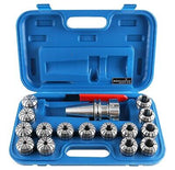 Accusize Industrial Tools Cat40 Shank and 15 Pc Er40 Collet Set with Wrench i...