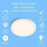 11" Flush Mount Ceiling Light - Bright White 3000K - Dimmable LED Light Fixtu...