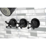 Kingston Brass KBX8130BX Metropolitan Three-Handle Tub and Shower Faucet, Mat...