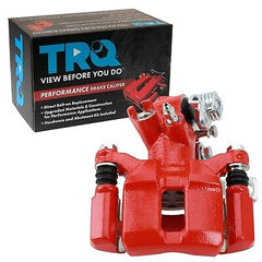 TRQ Rear Right Brake Caliper w/Bracket Performance Red Passenger Side Compati...