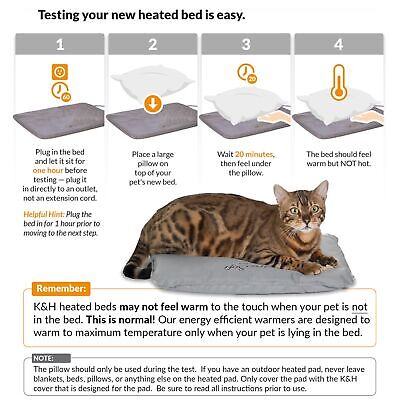 K&H Pet Products Outdoor Heated Kitty House, Outdoor Cat House for Outside Co...