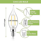 Sigalux Candelabra LED Light Bulbs Dimmable, E12 40 Watt Chandelier Light Bul...