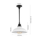 JONATHAN Y JYL7611A Jasper 12.25" 1-Light Farmhouse Industrial Indoor/Outdoor...