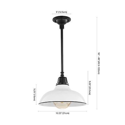 JONATHAN Y JYL7611A Jasper 12.25" 1-Light Farmhouse Industrial Indoor/Outdoor...