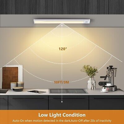 Under Cabinet Lights Rechargeable 12" Inch 50-LED Closet Lights Battery Opera...