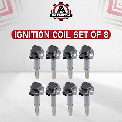 Ignition Coil Pack Set of 8 - Compatible with Ford 5.0L Vehicles - 2011-2016 ...