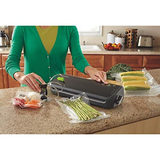 FoodSaver Vacuum Sealer Machine with Starter Seal Bags & Rolls, Black