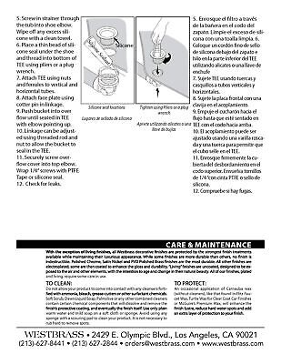 Westbrass D323-20G-01 14" Bath Waste & Overflow Assembly with Trip Lever and ...