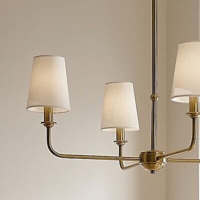 Kichler Pallas 4-Light Mini Chandelier in Brushed Natural Brass, Classic Ceil...