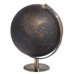 Torre & Tagus Black and Gold Globe for Adults - 8" Rotating Earth Globe Decor...