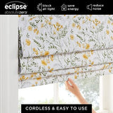 Eclipse Evangeline Botanical Roman Shade for Windows, Cordless 100% Blackout ...