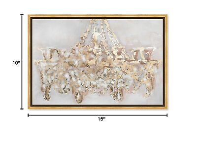 Oliver Gal Candelabro' Framed Abstract Wall Decor, 15" x 10", Gold Gold Frame