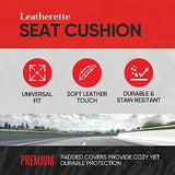 Motor Trend Seat Covers for Cars Trucks SUV, Faux Leather Full Set Beige Padd...