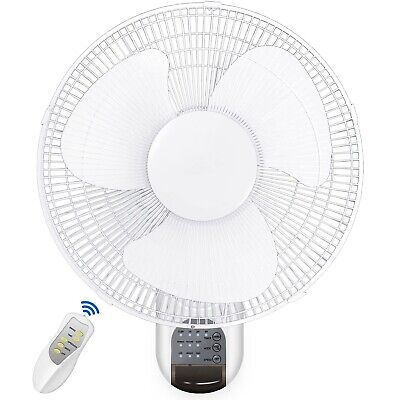 Simple Deluxe 16 Inch Wall Mount Fan with Remote Control, 3 Oscillating Modes...