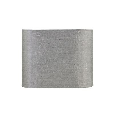 Aspen Creative 37002, Hardback Oval Barrel Contemporary Spider Shade, Grey Sl...