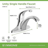 Symmons S-6612-1.0 Unity Centerset Single-Handle Bathroom Faucet in Polished ...