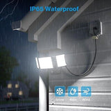 Olafus 60W Plug in Flood Lights Dusk to Dawn Outdoor Lighting, IP65 Waterproo...