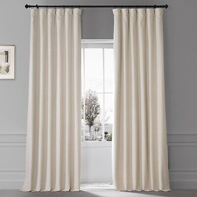 HPD HALF PRICE DRAPES Signature Plush Velvet Blackout Curtains for Bedroom (1...