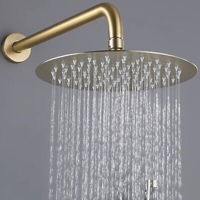 RBROHANT Shower System with Tub Spout and Handheld Brushed Gold Bathtub Showe...