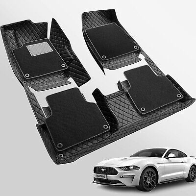 Castlerock Leather Car Floor Mats for Ford Mustang 2015 2016 2017 2018 2019 2...