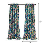 Lush Decor Dolores Light Filtering Window Panels, Pair, 52" W x 108" L, Navy ...