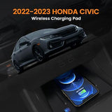 15W Fast Charging Wireless Charger Pad with Magnetic for Honda Civic 11 2021 ...