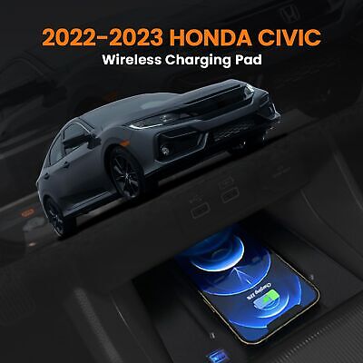 15W Fast Charging Wireless Charger Pad with Magnetic for Honda Civic 11 2021 ...