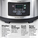 Hamilton Beach Portable 6 Quart Set & Forget Digital Programmable Slow Cooker...