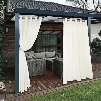 BONZER Waterproof Indoor/Outdoor Curtains for Patio - Thermal Insulated, Sun ...