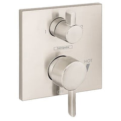 hansgrohe Ecostat Modern -Handle 6-inch Wide Pressure Balance Shower Valve Tr...