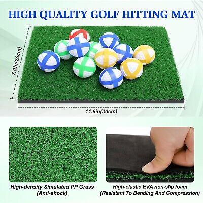 Golf Chipping Game with Golf Hitting Mat, 70"x70" Double Sided Golf Training ...