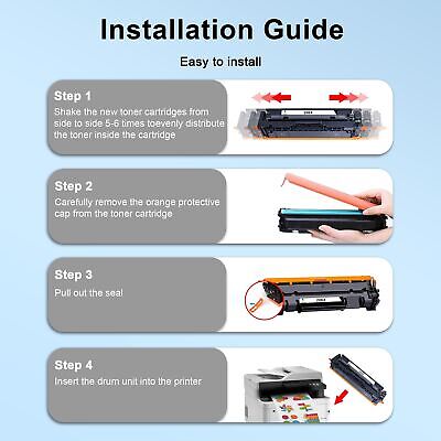 206X Toner Cartridges 4 Pack High Yield (with Chip) Compatible Replacement fo...