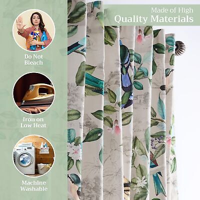 Maison d' Hermine 100% Cotton Curtain - 50"x124" Decorative Curtain - Aesthet...