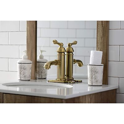 Kingston Brass KS7417ACL American Classic Bathroom Faucet, Brushed Brass, 6.5...