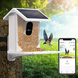 Smart Bird Feeder with Camera Solar Powered, Bird Watching Camera with AI Ide...