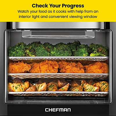 CHEFMAN Multifunctional Digital Air Fryer+ Rotisserie, 10 Quart, Black