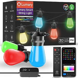 Lumary 100FT Smart Outdoor String Lights with APP/Remote/Voice Control, RGBAI...