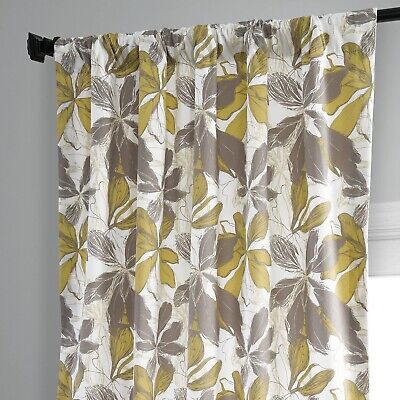 HPD Half Price Drapes Floral Curtains 96 Inches Long Luxury Printed Cotton Cu...