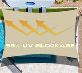 16' x 20' Sun Shade Sail Rectangle Outdoor Canopy Cover UV Block for Backyard...