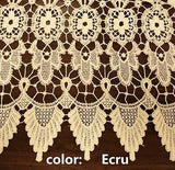 Today's Curtain Medallion Macram&#233; Panel 63",Ecru,48W x 63L Ecru