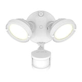 HALO TGS Outdoor LED Motion Sensor Flood & Security Light Twin Round Head White