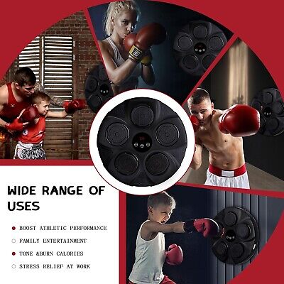 FAHKNS Music Boxing Machine Home Wall Mounted Electronic Boxing Machine Black...